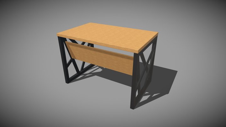 Industrial Style Table 3D Model
