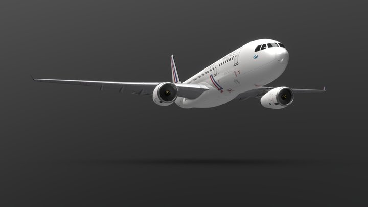 Airbus A330-200 aircraft 3D Model