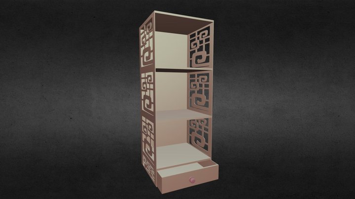 shelf with drawer 3D Model