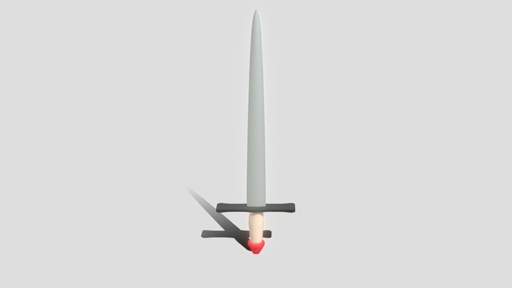 Low-Poly Fantasy sword 3D Model