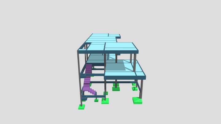 3D Estrutura - Residência Janaína e Alcides 3D Model