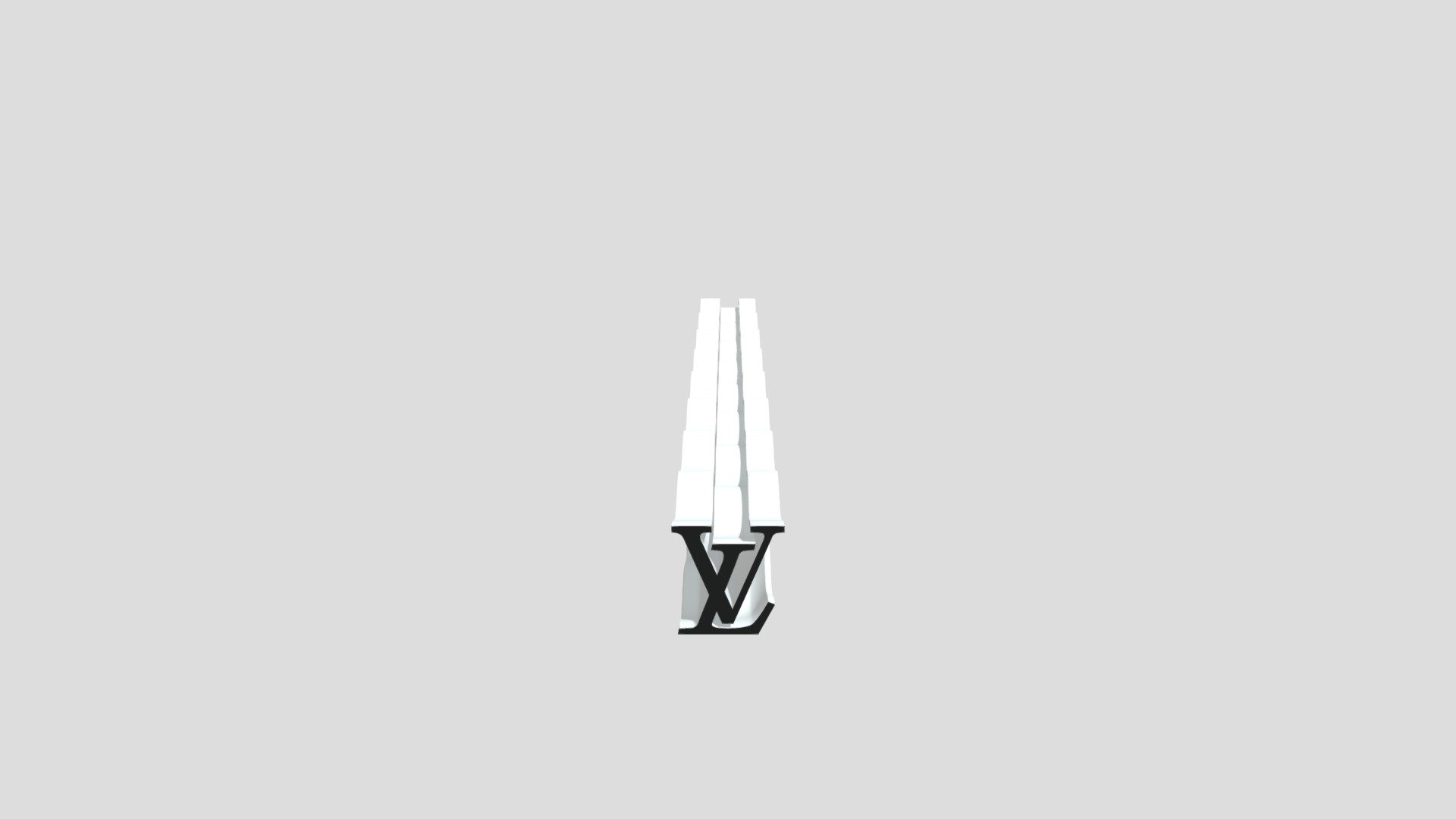 Louis Vuitton logo 3D model
