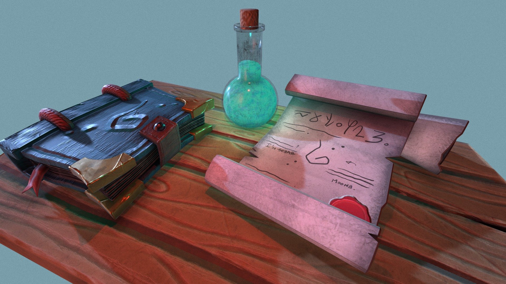 Fantasy cartoon scene