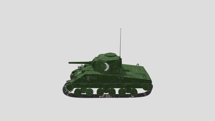 M4 Sherman Tank - low poly 3D Model