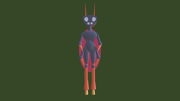Ladybug Girl 3D Model
