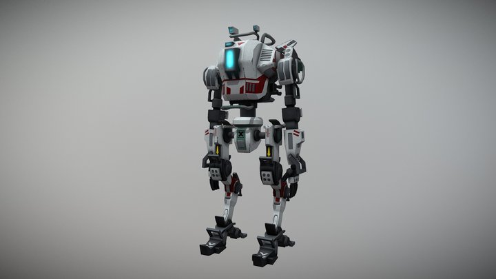 Low Poly Titanfall 'Ronin' mech. 3D Model