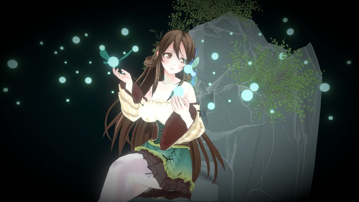Original Character Leyla  - Elysian Other World 3D Model