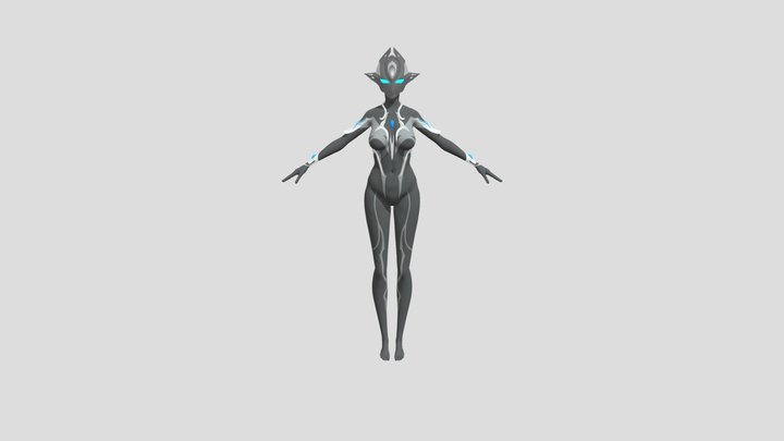 Ultrawoman Dark RIGGED 3D Model