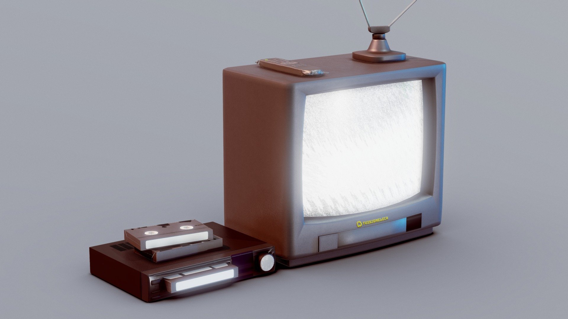 Retro CRT TV With Videoplayer