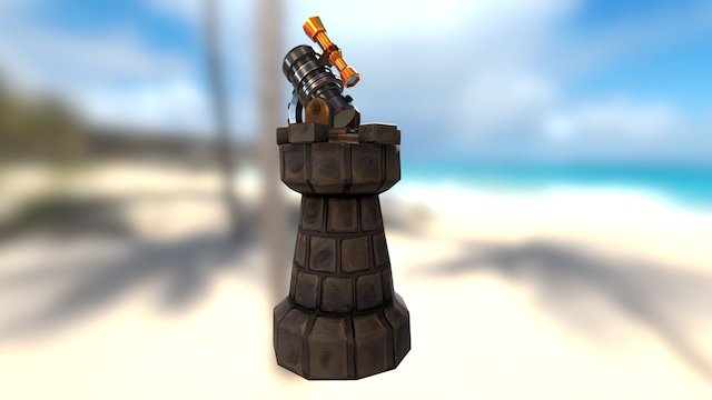 Mortar Tower 3D Model