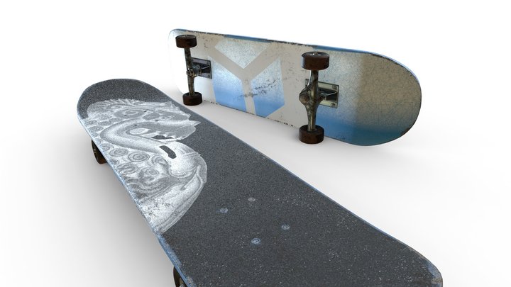 Skateboard (Texturing challenge) – Free 3D Model STL