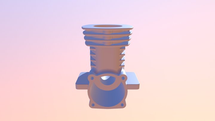 Engine Crankcase 3D Model