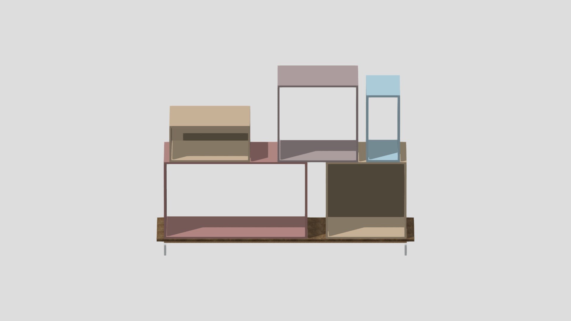 Cute Squares Bookcase - Download Free 3D model by geppettomaster ...