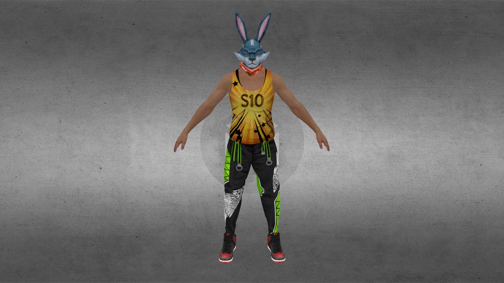Freefire 3d model charector