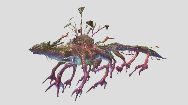 Octoped Amphibian 3D Model