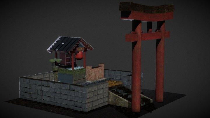 Shinto Shrine 3D Model