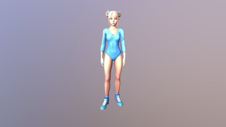 Girl Hello 2 3D Model