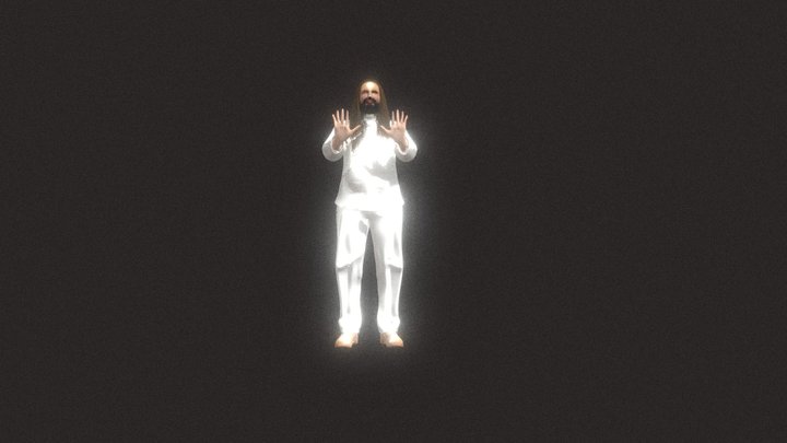 person with long hair acting 3D Model