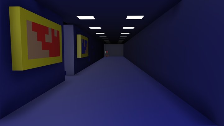 【Voxel_Ib】Blue Area (walkthrough) 3D Model