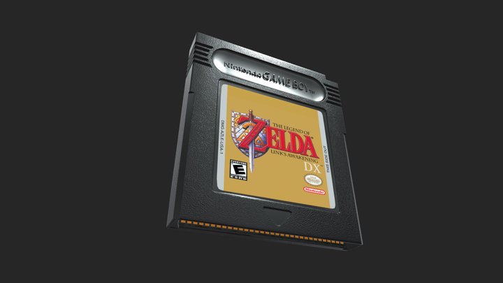 Gameboy Cartridge (Links Awakening DX) 3D Model