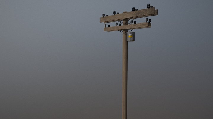 Telephone Pole 3D Model