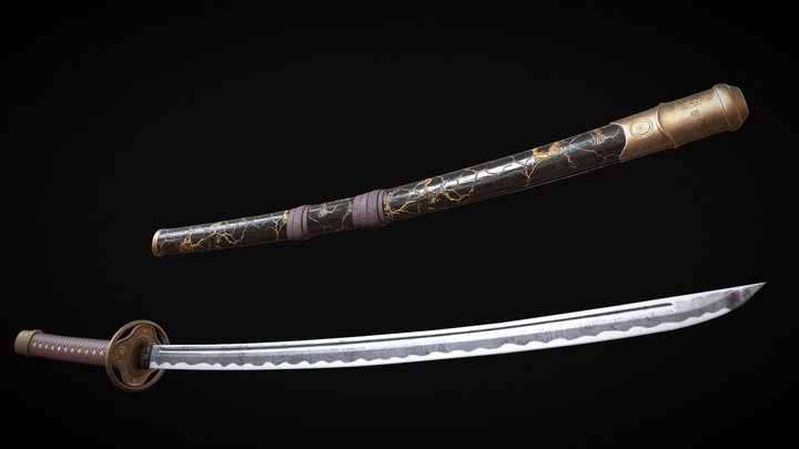 Royal Dragon Katana 3D Model