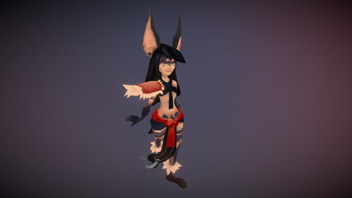 Fox Lady 3D Model