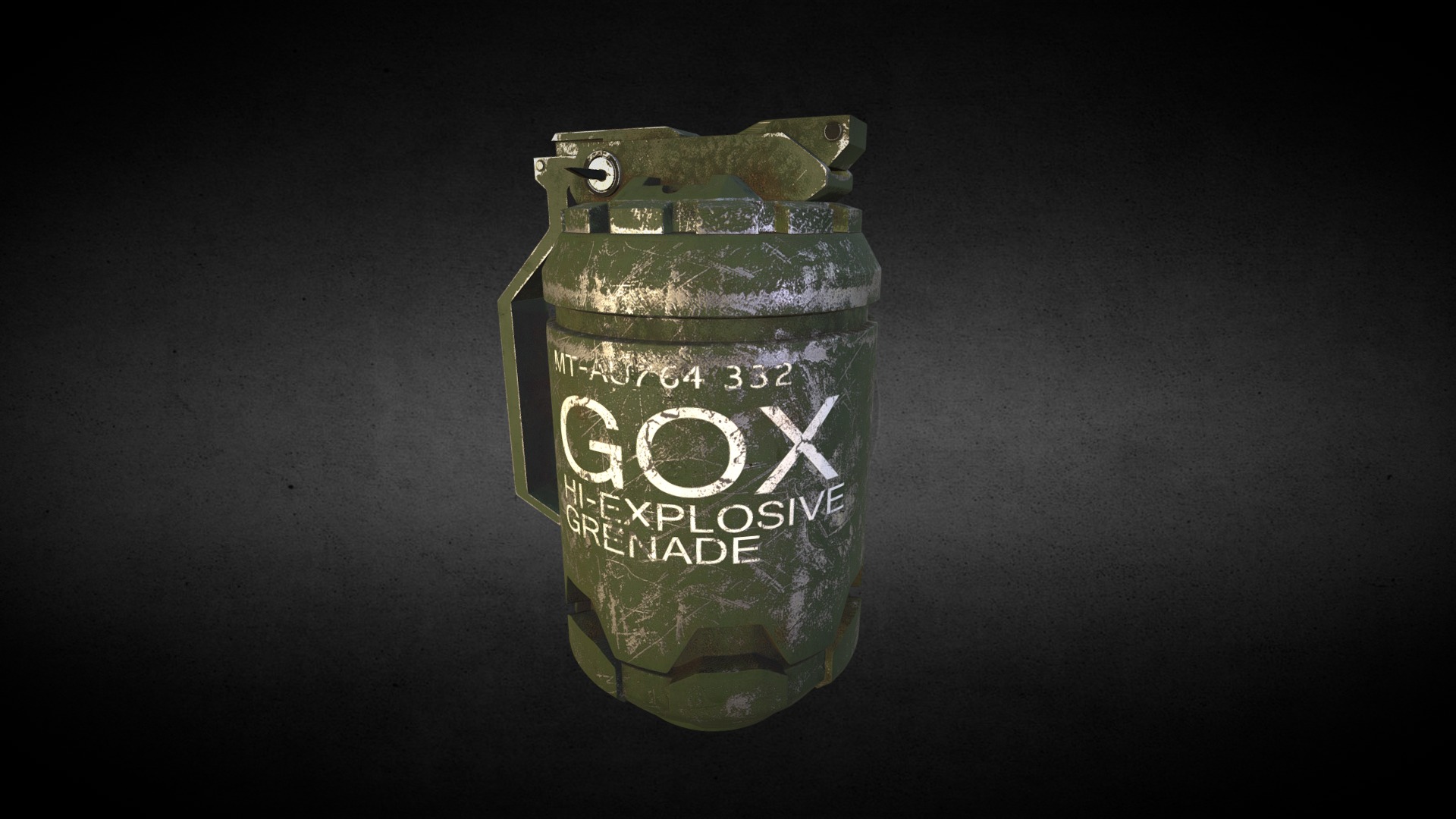 3D model PBR Grenade - This is a 3D model of the PBR Grenade. The 3D model is about a can of beer.