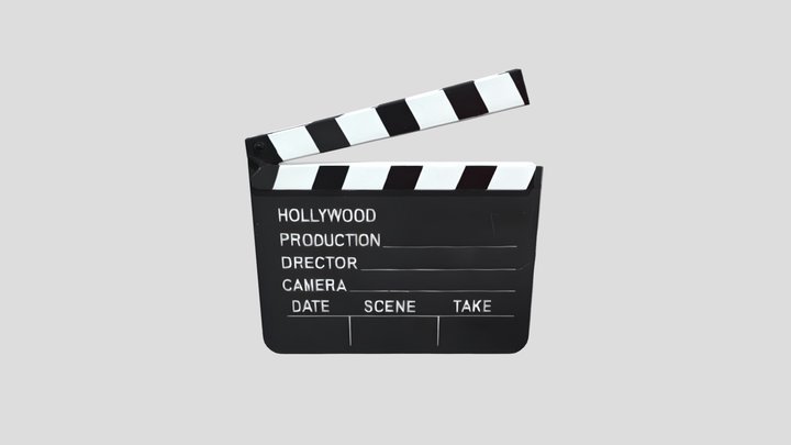 movie clapperboard 3D Model