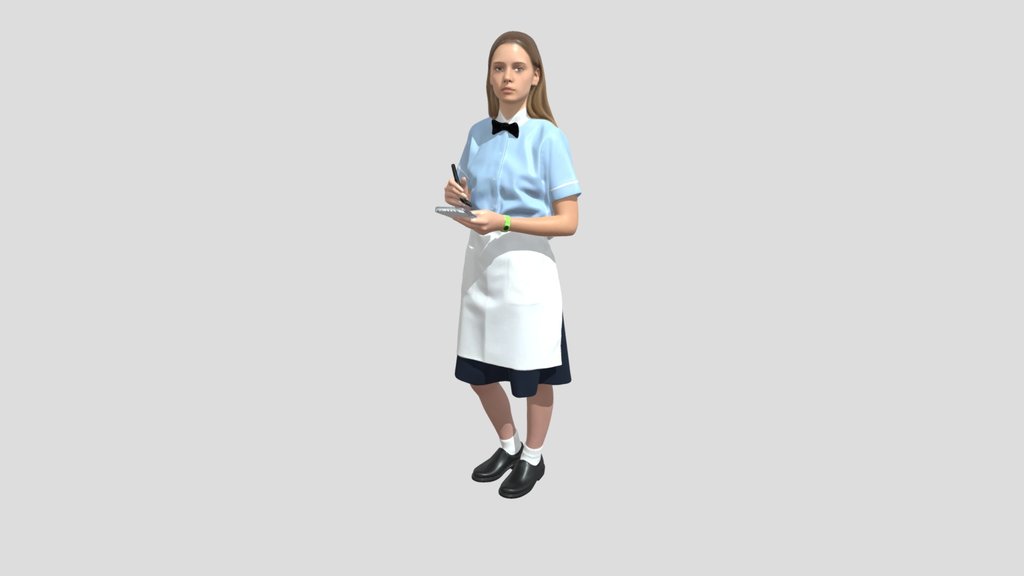 Young waitress with notepad