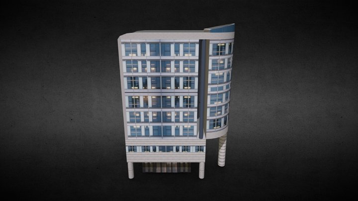 Lowpoly city Building 3D Model