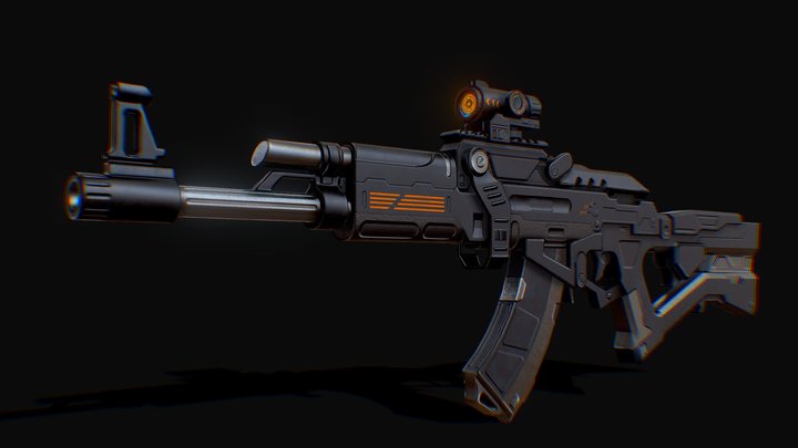 AK-47S 3D Model