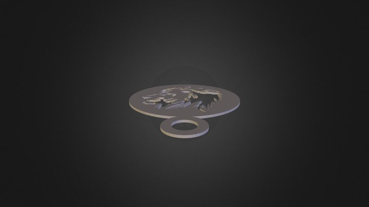 Lion coffee stencil 3D Model