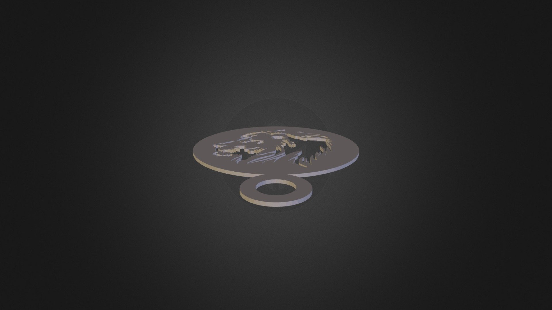 Lion coffee stencil — Sketchfab embed 3D viewer