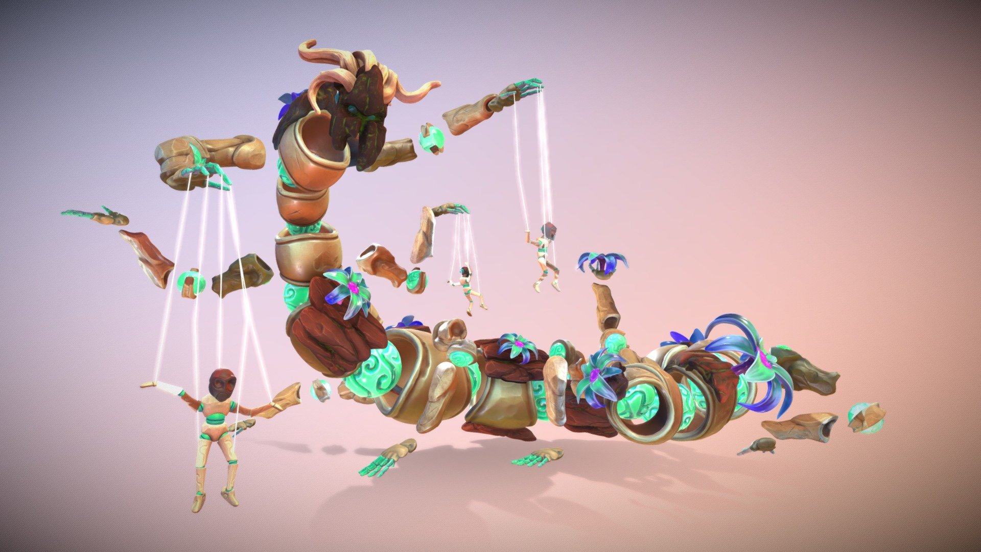 XPCHALLENGE - The Puppet Master - 3D model by CptnKaru (@vanschott ...