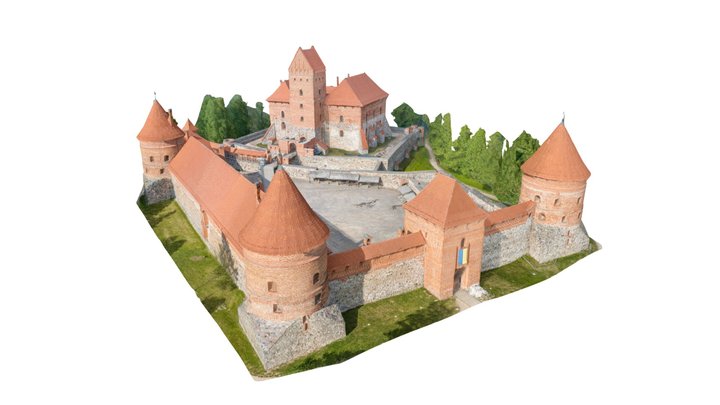 Trakai Castle - 225 Photos, 6 Orbits 3D Model
