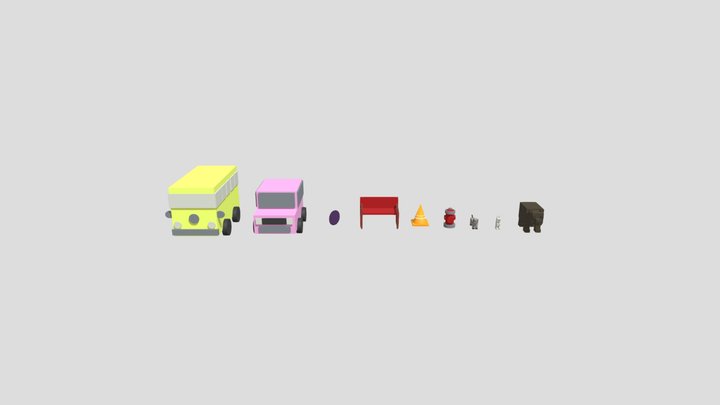 Geometric Assets 3D Model