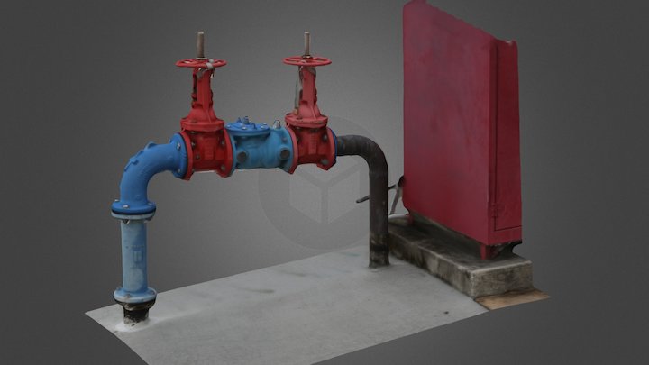 West End Fire Pump Pipe 3D Model