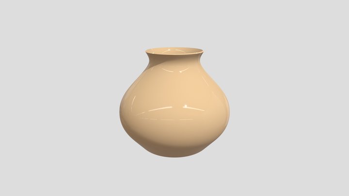 Light Beige Vase 3D Model
