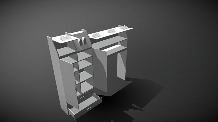 шкаф домик 3D Model