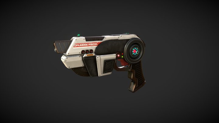 Sci-Fi Plasma Pistol (Base skin) 3D Model