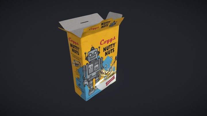 Cereal Box "Nutty Nuts" 3D Model