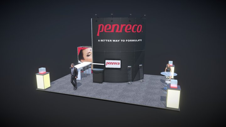 Penreco 20x30 Booth Design 3D Model