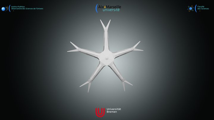 Nannofossile - Discoaster pentaradiatus – Modello 3D gratuito STL