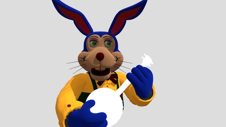 Bonnie the bunny FNAF Cyberamic 3D Model