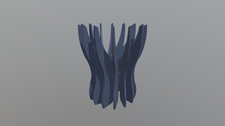 Assembly3 Angled Wave 3D Model