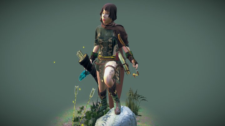 Elf Character Motion Figure 3D Model