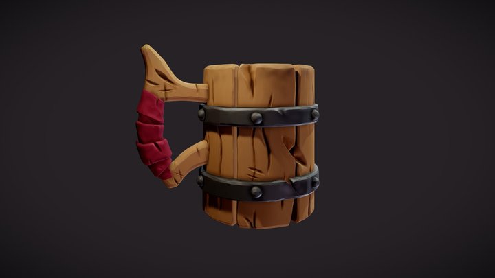Stylized Beer Mug 3D Model