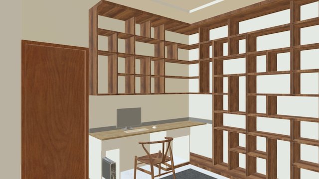 House Library 3D Model
