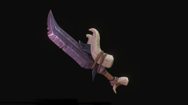 Stylized PBR Dagger 3D Model